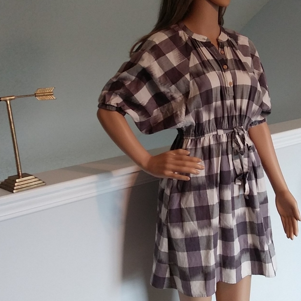Steven Alan Authentic bleeding plaid‎ shirt dress - Picture 4 of 15
